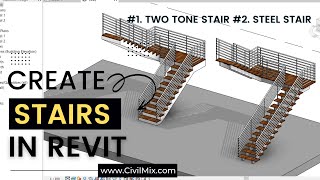 StepbyStep Guide for Designing Steel and Two Tone Stairs  Revit Tutorial [upl. by Lenee]