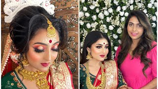 Live Bridal Hairstyle Live By Arpita Dey [upl. by Riana]