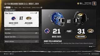 HPL DIV 1 CFP Boise State  Missouri [upl. by Jackquelin]