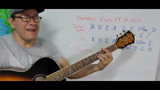 Hermoso eres Marcos Witt Tutorial Guitarra Rodrigo Ma [upl. by Eenimod]