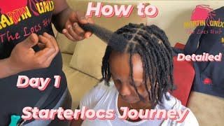 Perfect Starter Locs Tutorial  Interlocking amp Instant Crochet Method [upl. by Phina]