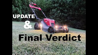 Update and Final Verdict on the Milwaukee M18 Fuel Mower Review 282323 [upl. by Asenab802]