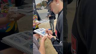 Christian Eckes signing autographs before his wild victory in the NASCAR Truck race at Martinsville [upl. by Halet]