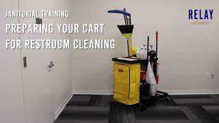 Janitorial Training  Preparing Your Cart for Restroom Cleaning [upl. by Minsk]