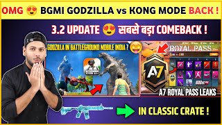 OMG 🔴 Bgmi Godzilla Mode Back  A7 Royal Pass  M4 Glacier in Bgmi  Bgmi  Pubg 32 Update [upl. by Llenrrad954]