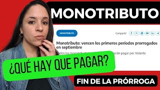 MONOTRIBUTO Y ahora QUÉ hay que PAGAR 😨 Fin de la prórroga [upl. by Monah]