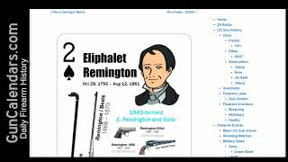 Eliphalet Remington Born Firearm History Oct 28 [upl. by Ednalrym]