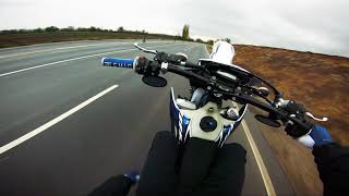 300cc 2STROKE SUPERMOTO  RAW STREET RIDE  PURE SOUND  AUTUMN 2021  SHERCO  TOPSPEED  WHEELIES [upl. by Llednil]