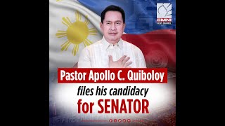 BANATEROS SA SMNI OCT 8 2024  PASTOR QUIBOLOY FOR SENATOR [upl. by Clark]