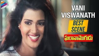 Vani Viswanath BEST Scene  Gharana Mogudu Movie Scenes  Nagma  Telugu FilmNagar [upl. by Llerod304]