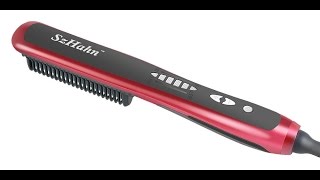 Electric Hair Straightener Brush  Straightening Brush from SzHahn [upl. by Balliol]