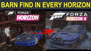 Finding A Barn Find In EVERY Forza Horizon l Evolution Of Barn Find Cutscene Forza Horizon 1234 [upl. by Toffey]