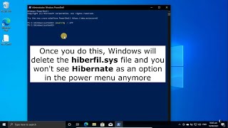 How to Delete Hiberfilsys in Windows 10 [upl. by Odnumyar495]