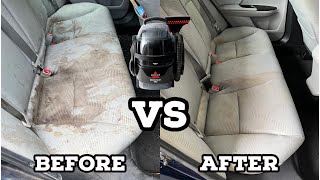 How To Deep Clean Your Extremely Dirty Seats With The Bissell Spot Clean Pro [upl. by Gayler]