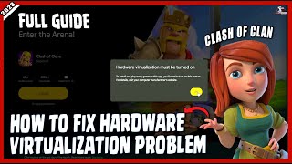 How to fix hardware virtualization problem Bios Windows 10 HINDI  How To Play Clash of Clan on PC [upl. by Eenor]