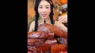 Deliciously Decadent ASMR Pork Belly Noodle Challenge mukbang porkbelly [upl. by Ysdnil]