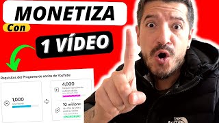 Monetiza en YouTube con tan SÓLO 1 VIDEO  ¿Estás listo [upl. by Bridgette]