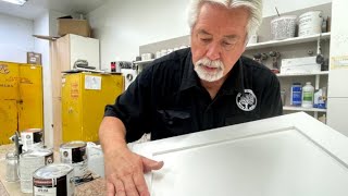 Spray Painting The Perfect White Finish For Cabinets [upl. by Newberry29]