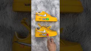 Real Vs Fake Yellow OffWhite Air Force 1 sneakerhead sneakers viral [upl. by Aseefan4]