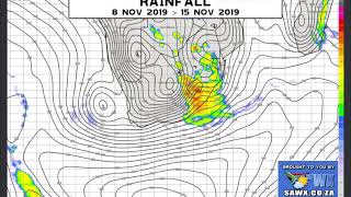 GFS Weather Climate Model Rainfall Accumulation Simulation for Southern Africa [upl. by Londoner146]