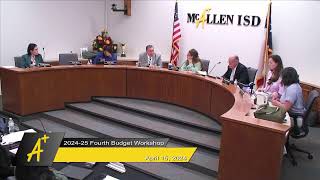 McAllen ISD Special Board Meeting April 15 2024 [upl. by Ahsaele]