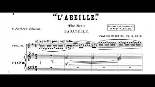 F Schubert  The Bee for Violin and Piano Score [upl. by Amsa]