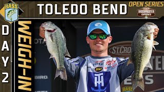 Weighin Day 2 at Toledo Bend 2023 Bassmaster OPENS [upl. by Cirted]