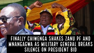 Finally Chiwenga shakes Zanu PF and Mnangagwa as Military General breaks silence on president bid 🇿🇼 [upl. by Hakilam579]