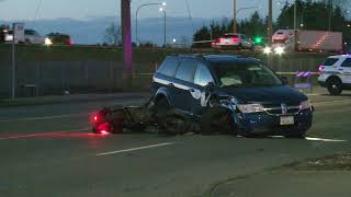 Van vs Motorcycle Accident Investigation South 80th amp Hosmer Tacoma WA [upl. by Aleahs]