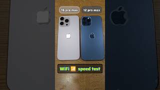 WiFi Speed War 16 Pro Max vs 12 Pro Max  Which is Faster  viral 16promax vs 12promax shorts [upl. by Anneirda]