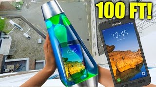 Can a Lava Lamp Protect a Galaxy S7 Active from 100 FT [upl. by Straub]