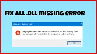 FIXED All Dll Missing Error in Windows 10  easy fix  2024 [upl. by Enogitna]