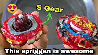 astral spriggan with s gear  pocket toon beyblade burst [upl. by Enileda]