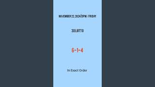 5pm Lotto Results Today November 22 2024 ez2 swertres 2d 3d pcso [upl. by Lirva]