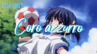 Nightcore  Coro azzurro Autogol LYRICS [upl. by Connors840]