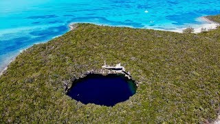 The Coolest Blue Hole IN THE WORLD Hoffmanns Cay Bahamas [upl. by Shannan]