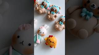 I converted this blob of clay to these cute charms🌸 clayart diyclay handmadeclay [upl. by Nosyk]