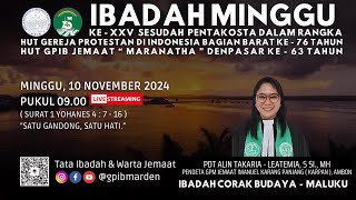 Ibadah Minggu XXV SESUDAH PENTAKOSTA dirangkai dengan Ibadah Corak Budaya MALUKU [upl. by Enyamrahs388]