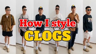 HOW I STYLE CLOGS  BIRKENSTOCK CLOGS OUTFIT IDEAS outfitideas clogs mensfashion [upl. by Tenaej]