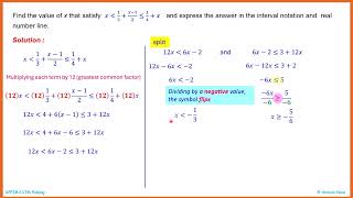 Sample Assessment 1 MAT133 Q1a linear inequalities [upl. by Bibah]