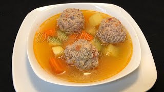 Como hacer ALBONDIGAS EN CALDO Suaves y Jugosas  DESDE MI COCINA by Lizzy [upl. by Marylou]