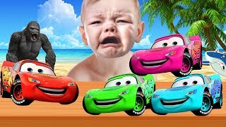 Learn colors with Disney Pixar Cars 3 Lightning McQueen Cars 3 Cartoon for Children [upl. by Ikuy]