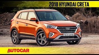 2018 Hyundai Creta facelift  First Look Review  Autocar India [upl. by Odlauso]