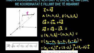 30 Matematika Klasa 12 Mesimi 30 Trajta koordinative e vektorit të dhënë në hapësirë [upl. by Karlen]