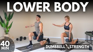 40 MIN Intense Lower Body Workout  Challenging  with Dumbbells  Home Workout  Complete Leg Day [upl. by Robena]