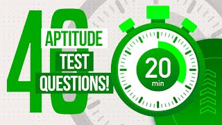 40 APTITUDE TEST QUESTIONS Includes Practice Questions amp Explanations PASS YOUR TEST WITH 100 [upl. by Assel]