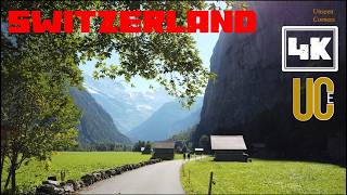 4K Switzerland Walking Tour Experience the Relaxing Sights and Sounds of the Alps [upl. by Nerrej]