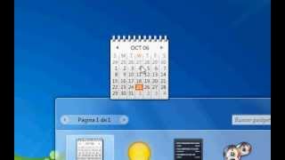 Poner el calendario y otros gadgets en el escritorio windows 7 [upl. by Akenal]