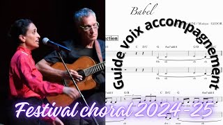 Babel  NOA amp Gil DOR  guide voix accompagnement [upl. by Zehc392]