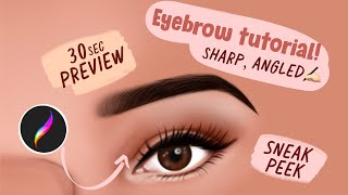 Creating sharp eyebrows✍🏻 tutorial SNEAK PEEK [upl. by Netsrek]